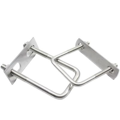 304 Stainless Steel U-Bolt Set, M10/M12 Square-Clamp U-Screws with Nuts
