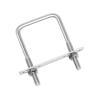 304 Stainless Steel U-Bolt Set, M10/M12 Square-Clamp U-Screws with Nuts view 2