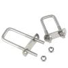 304 Stainless Steel U-Bolt Set, M10/M12 Square-Clamp U-Screws with Nuts view 4