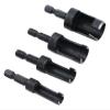 CCBFLA Cork Extraction Drill Bit Set with Hex Shank, 4-Piece Black Round Removal Bit Set view 2