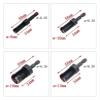 CCBFLA Cork Extraction Drill Bit Set with Hex Shank, 4-Piece Black Round Removal Bit Set view 3
