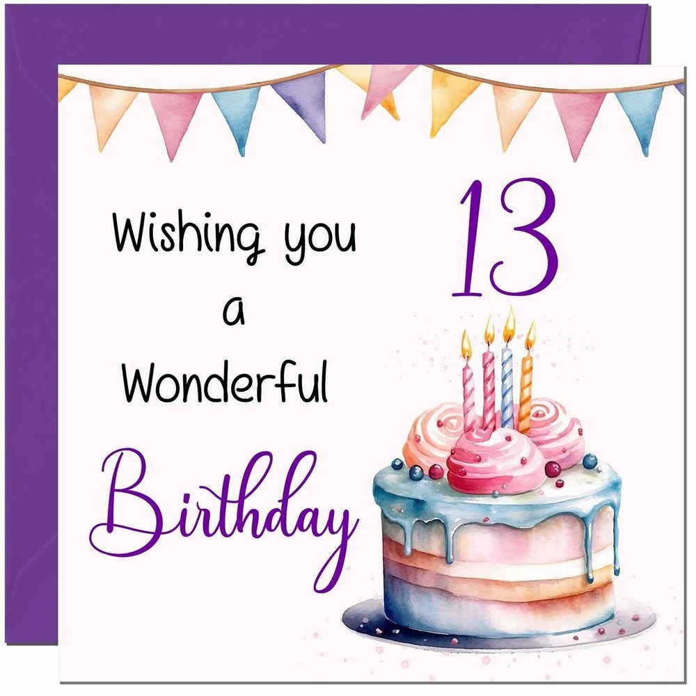 13th Birthday Card for Men and Women