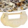 Decorative Brass Padlock, Ming-Qing Dynasty Style, Antique Chinese Carved Lock Set for Cabinets and Jewelry Boxes view 2