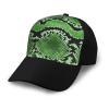 Zhengjia Unisex Baseball Cap with Snakeskin Pattern, Adjustable, Green and Black, One Size view 1