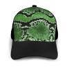 Zhengjia Unisex Baseball Cap with Snakeskin Pattern, Adjustable, Green and Black, One Size view 3