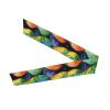 Tie-Closure Reversible Sports Headband with Rainbow Fish-Scale Pattern view 2