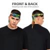 Tie-Closure Reversible Sports Headband with Rainbow Fish-Scale Pattern view 3