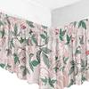 Morbuy Elastic Ruffled Wrap-Around Bed Skirt, Microfiber, 135 x 200 x 45 cm, Rose Blossom 2 view 2