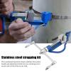 Steel Strapping Tensioner, 21.6 cm, Steel-Handle Bander, Cuts 1 view 2