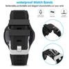 Blueshaweu Classic 22 mm Silicone Replacement Band for Amaztim, Kospet Tank, and WalkerFit Smartwatches view 3