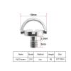 NORAZE 1/4" 3/8" Camera Screw for Quick-Release Plate, 1/4" 3/8" D-Ring Screw Tripod Ball Head Mount Adapter, Photography Accessory (S16, 1 PC) view 2
