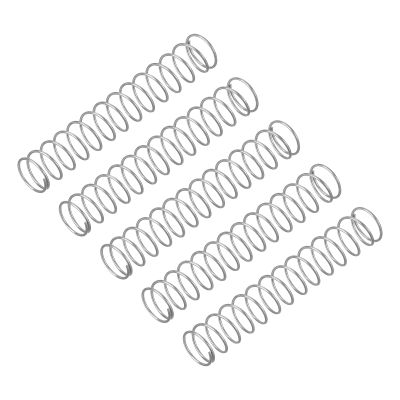 QUARKZMAN 5-Pack Compression Springs, 0.5 x 7 x 35 mm, 304 Stainless Steel, Silver