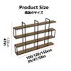Floating Wall-Mounted Wine Rack with Iron Stand, Bar Storage Shelf, Gold view 3