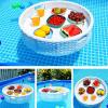 BOKNI Floating Pool Serving Tray, Woven Rattan, White view 4