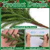 Purple Star 1N Extra-Long Artificial Norfolk Pine Branches for Christmas, 15-Pack view 3