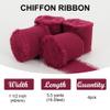 TONIFUL Dark Purple Chiffon Ribbon, 3.8 cm x 5.5 m view 2