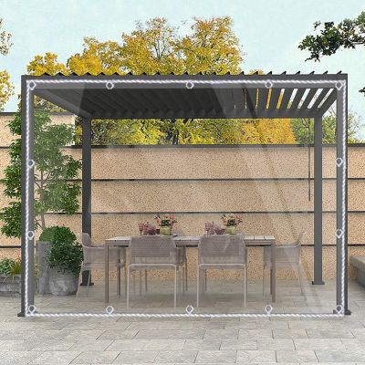 PIPRE 1.7 x 3.3 m Transparent PVC Waterproof Tarp with Rope