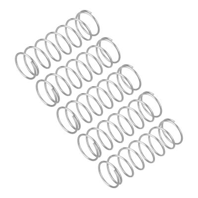 QUARKZMAN 5-Piece Compression Spring Set, 0.7 x 10 x 30 mm, 304 Stainless Steel, Silver