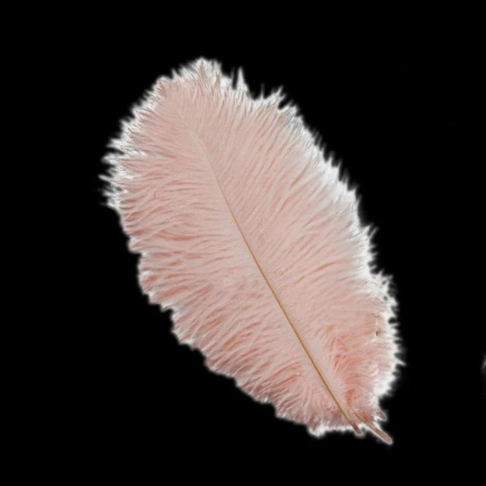 1 Pc. Colored Ostrich Feathers, 20–50 cm, Rouge Pink, 25–30 cm