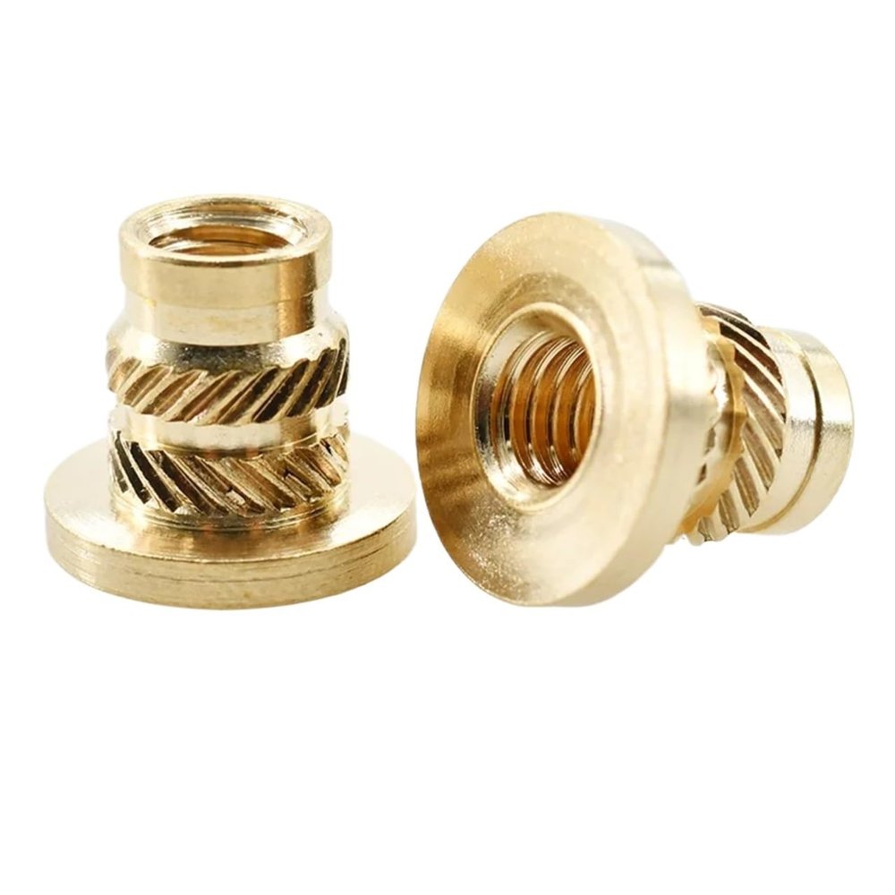 Copper Heat-Set Threaded Inserts, M2–M8, 100-Piece Set
