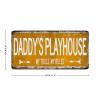 Hanging Metal Sign, “Daddy's Playhouse My Tools My Rules,” Personalized, for Garden, Happy Father's Day, Wall Decor, 15.2 view 2