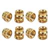 Brass Heat-Set Inserts, M4, 5 mm Length, 7 mm OD, 50-Pack view 1