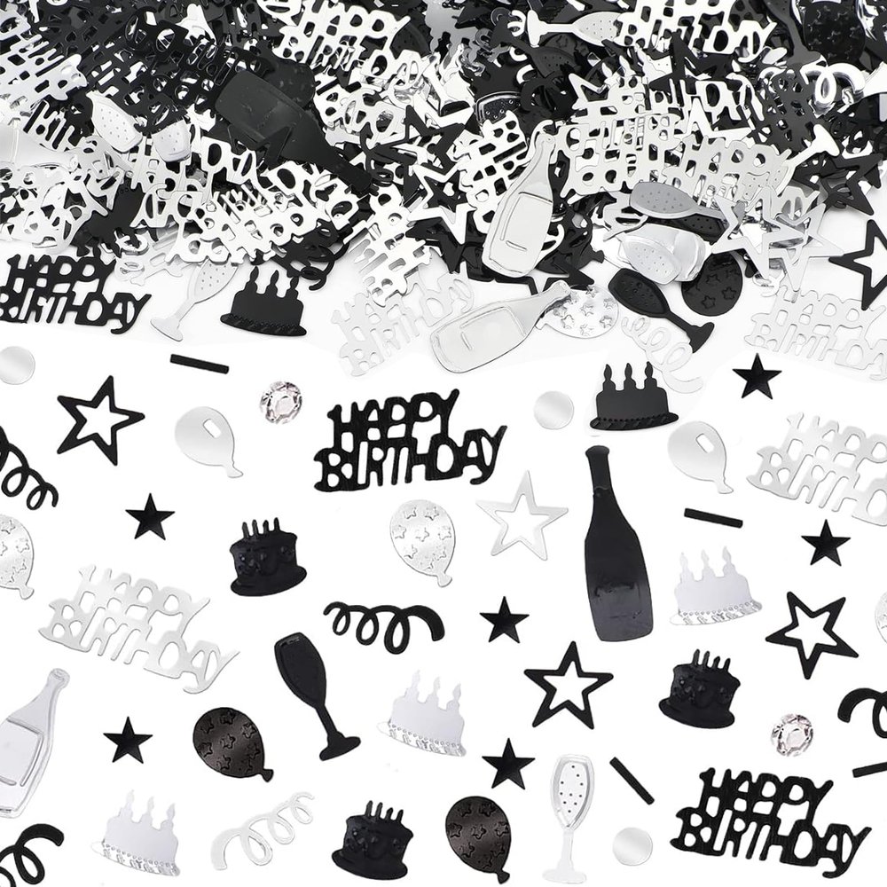 BURGEON Birthday Confetti Black Silver