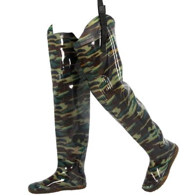 HPFHSJ PVC Hip Waders with Boots, Camouflage, EU 41