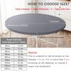 Chickwin Elastic Round Outdoor Tablecloth, Stain-Resistant, Wipeable, 3D Wood Texture, Gray Blue, 120 cm view 4