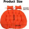 Outdoor Egg Chair Swing Cushion, 2-Person Replacement Cushion, 150 x 110 cm view 2
