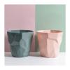 Aqxyxsw Irregular Open Nordic-Style Plastic Trash Can, Durable, Compost and Recycling Bin, Lingli (Bianco) view 3