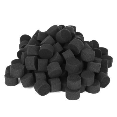 100 Hydroponic Sponges, 45 x 30 mm, Black