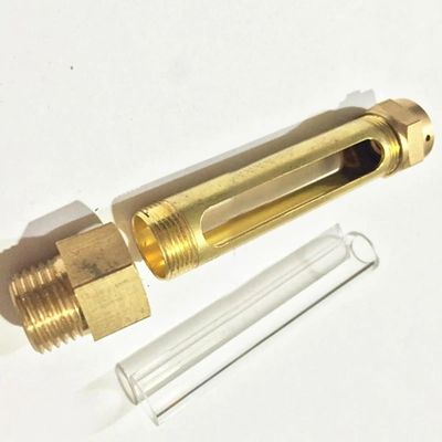 NETFEN Brass Oil Level Indicator, 80/100/150/200 mm, M10/M12/M16 or BSP Threads