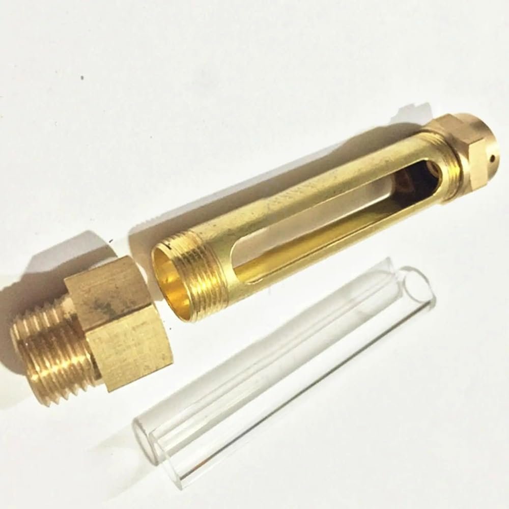 NETFEN Brass Oil Level Indicator, 80/100/150/200 mm, M10/M12/M16 or BSP Threads