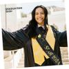 LABRIMP 12-Piece Black Graduation Sashes with Gold Lettering view 4