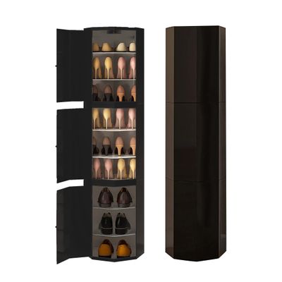 FZZIBQYR Round Rotating Shoe Rack Tower