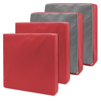 Heavyoff Patio Seat Cushion Covers, Waterproof, Non-Slip, Red 1, 4-Pack, 65 x 65 x 10 cm