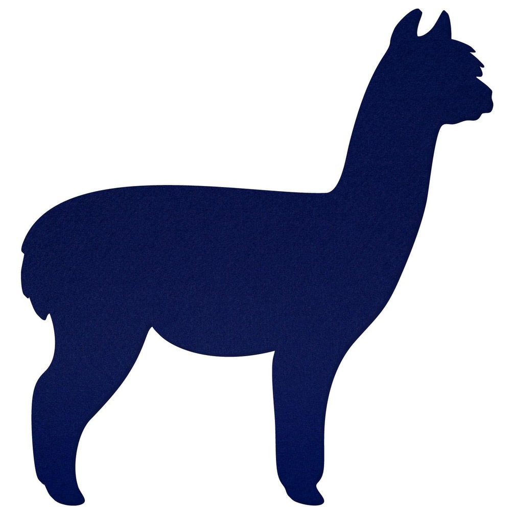 Blue Felt Alpaca – Decorative Crafting, 3–60 cm