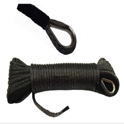 Black Synthetic ATV Winch Rope, 5 mm x 15 m