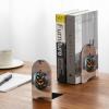 Halloween Beechwood Bookends with Bat and Pumpkin Design view 2