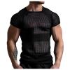 Men's Transparent Short-Sleeve Mesh T-Shirt with Crew Neck view 1