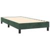 Willood Velvet Box Spring Bed with Mattress, Dark Green, 90x200 cm view 4