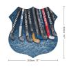 YKUDBN Shield-Shaped Wall Art, Hockey Stick Print, Vintage Metal Sign view 2