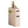 White Slim Bathroom Storage Cabinet view 1