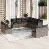 Keyroto 11-Piece Gray Outdoor Rattan Sectional Sofa with Storage view 1