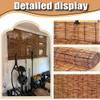 SSFMSF Retro Carbonized Natural Reed Handwoven Bamboo Sunshade Blind with Lifter, 135 x 295 cm (53.15 x 116.14 in) view 3
