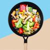 MYVVKIA Home Wok, 28/30 cm, with Wooden Handle, Traditional Wok Pan view 4
