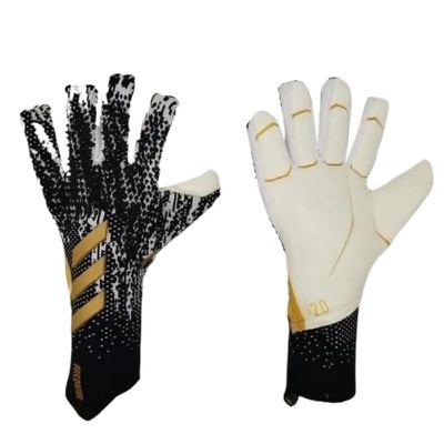 PLBSE Histarstore5 Soccer Goalkeeper Gloves, Strong Grip, Non-Slip, Breathable, Black-Gold, Size 10
