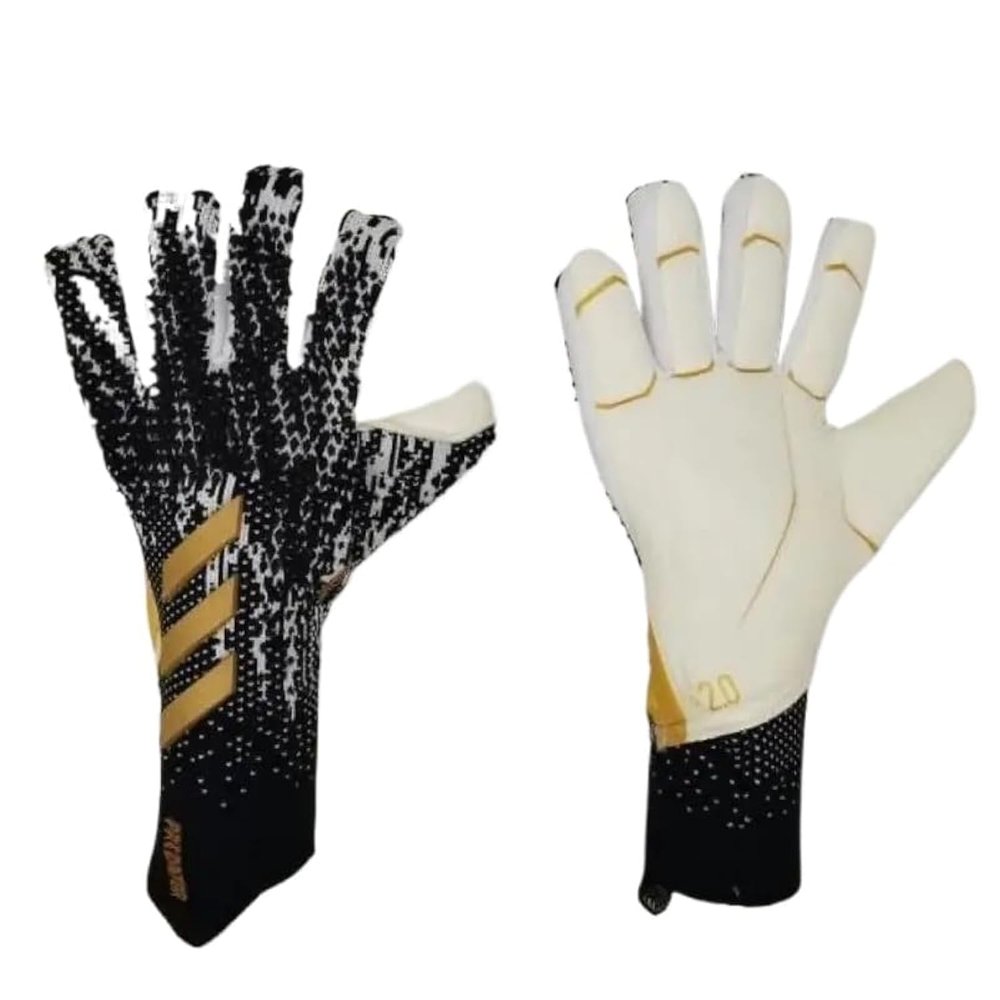 PLBSE Histarstore5 Soccer Goalkeeper Gloves, Strong Grip, Non-Slip, Breathable, Black-Gold, Size 10