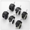 5-Piece Office Chair Caster Set, 2 in. PVC Dual-Wheel Casters, 360° Swivel, Black view 3